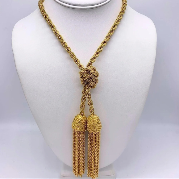 Kate Spade Fringe Benefits Gold Tassel Necklace NWT $228 - Picture 1 of 4